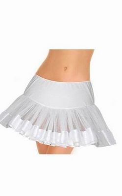 White Satin Trimmed Petticoat